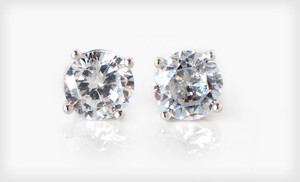 2-Carat CZ Stud Earrings